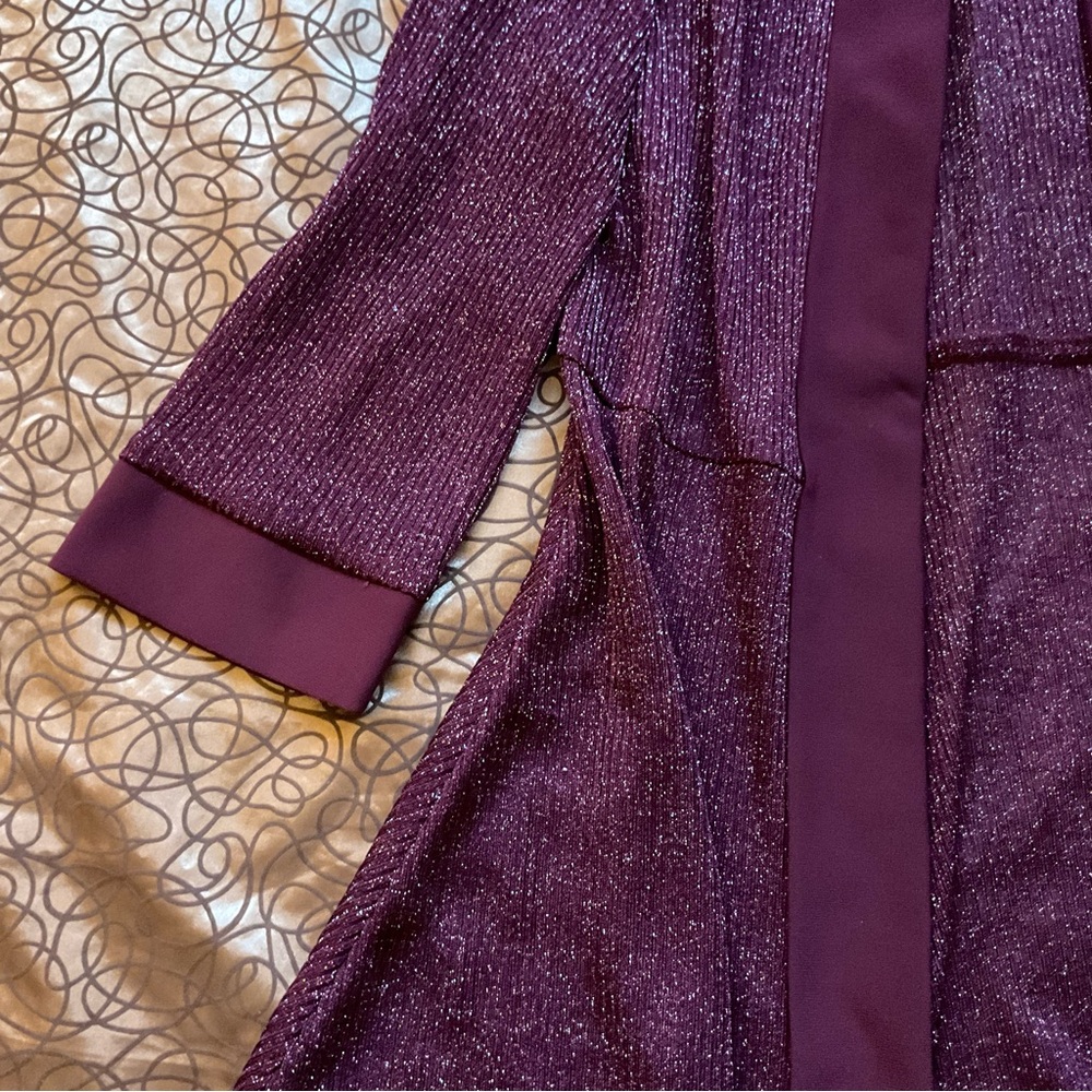 Vintage R & M Collection Purple Open-Front Outer Garment - Picture 3 of 6